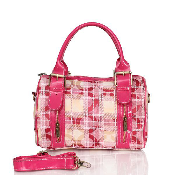 Coach Poppy In Signature Medium Pink Luggage Bags CDY